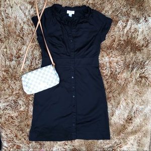 Ann Taylor LOFT Cotton Black Graduation Dress